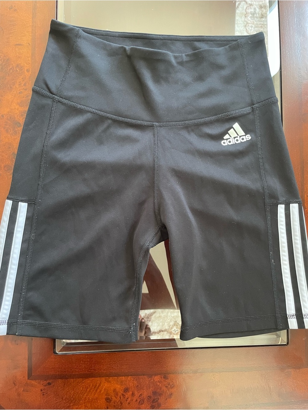 Adidas Women's Black Performance High-Rise Bike Shorts - Picture 1 of 3